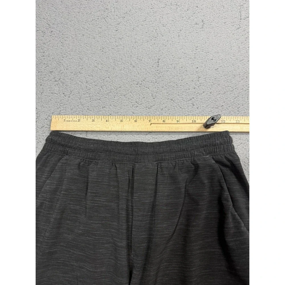 Lululemon Pace Breaker Shorts Mens Small Black Knit Running 9 Inseam Drawstring